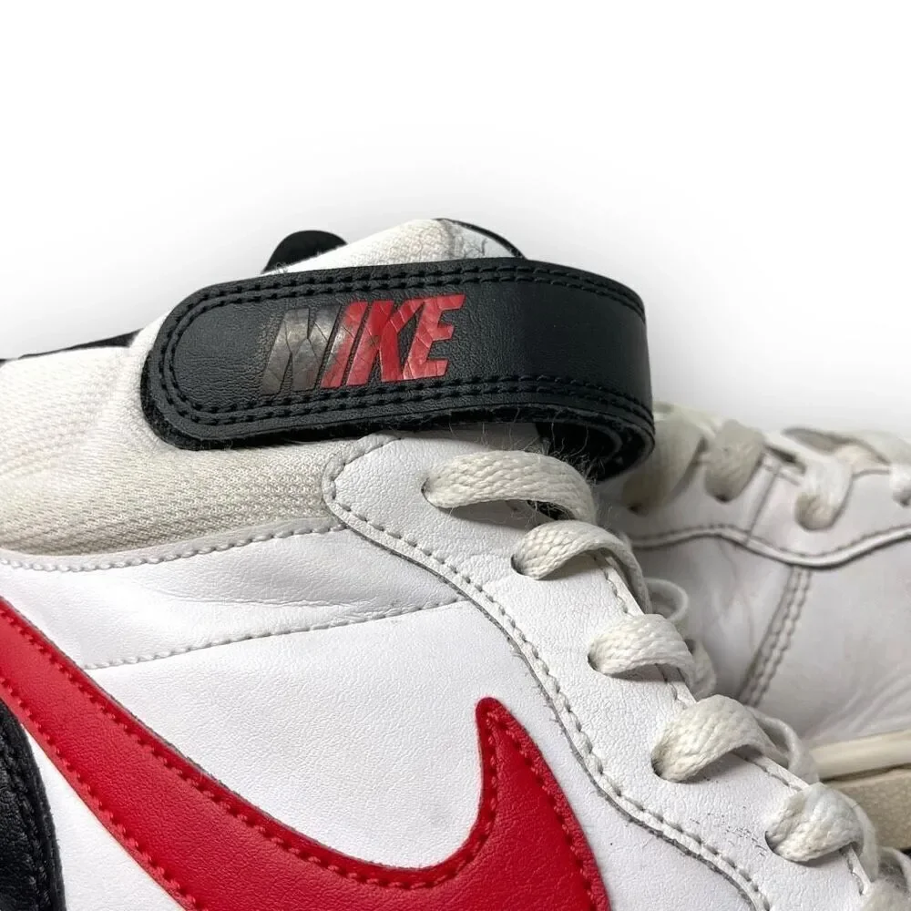 Nike Court Borough Mid 2 High Top Sneakers White Red Shoe CD7782-110 Youth 6Y